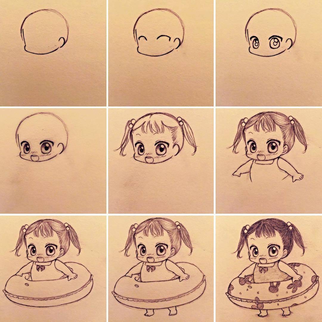 q版动漫人物绘画步骤不会的小伙伴码起来吧