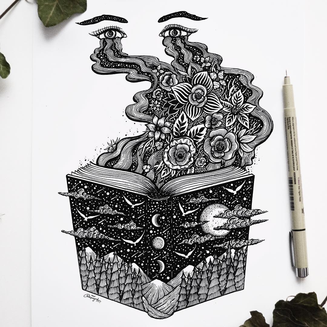 风景针管笔插画作者menisart