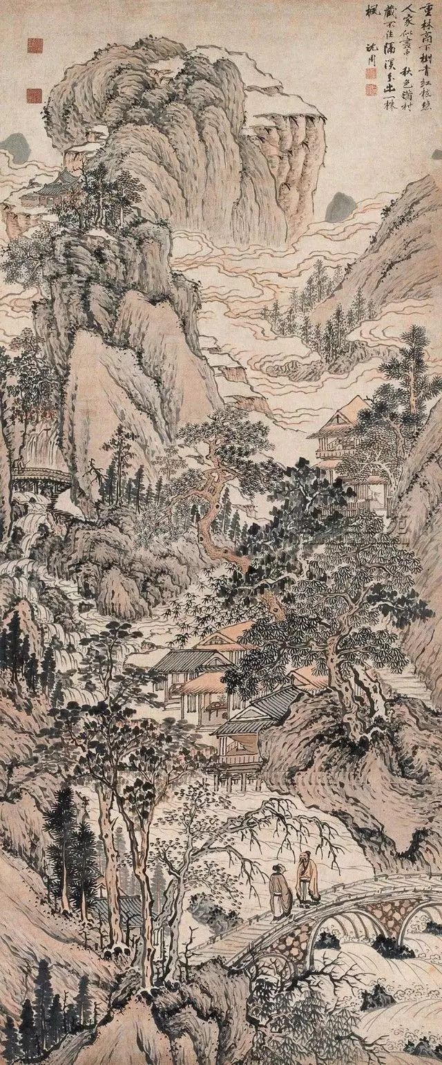 笔劲捷有力,融揉参杂,话说吴门画派的创始人的画|沈周|绘画|吴门_新浪