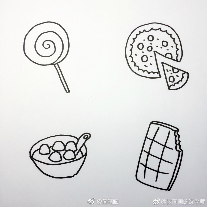 食物绘画简单 简笔画图片