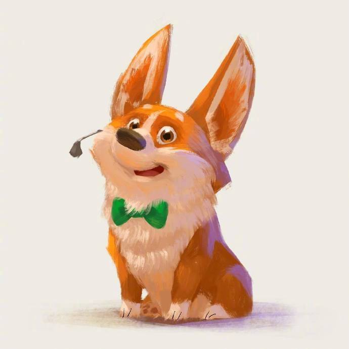 美国插画师lynn chen笔下俏皮蠢萌的短腿柯基