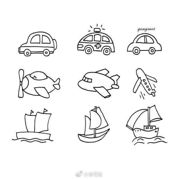 一大波生活小物简笔画素材