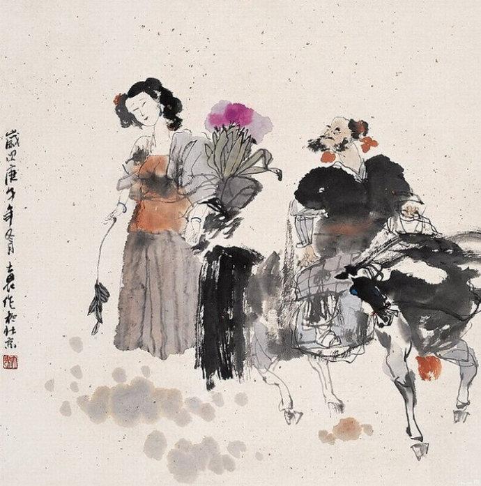 艺术家施大畏 酣畅豪放的水墨人物作品欣赏|韩硕|上海大学|施大畏