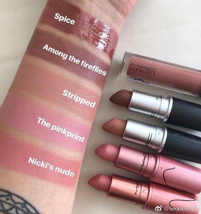 mac口红手臂试色参考给自己一个变美的理由