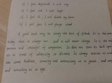 卷面字迹至关重要!好学生真实的英文卷面都是