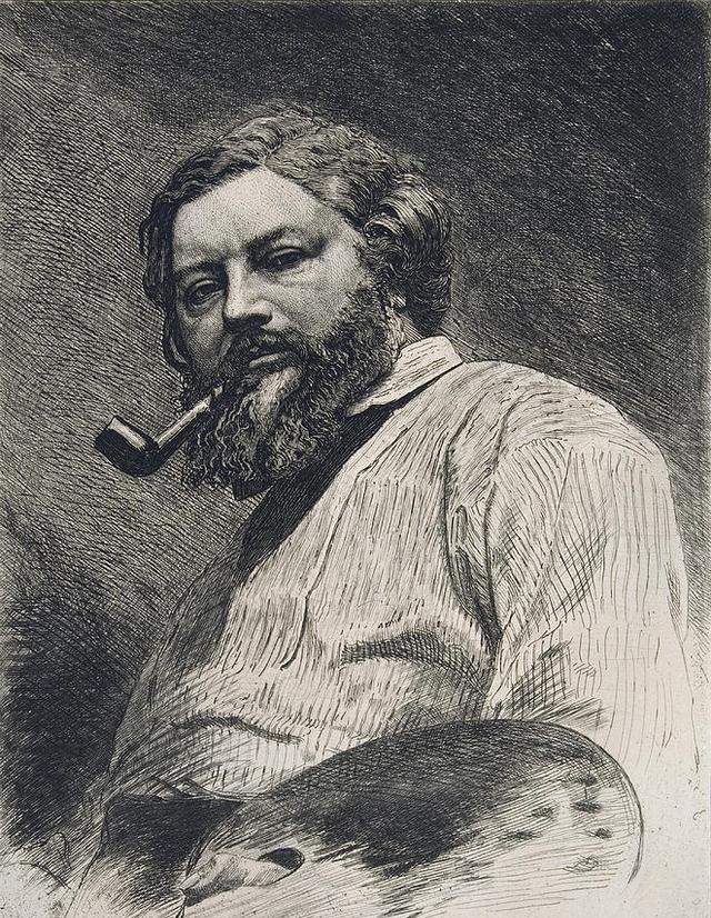 现实主义的库尔贝大师素描手稿