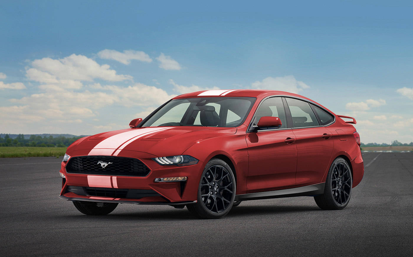 福特mustang四门版假想图爆出!这是3系gt么?