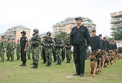 一半武警一半警察图片图片