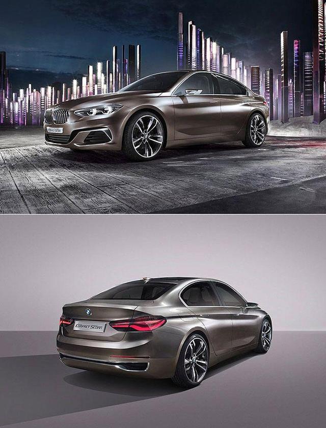 2015年广州车展中推出的宝马 concept compact sedan概念车,可视为1系