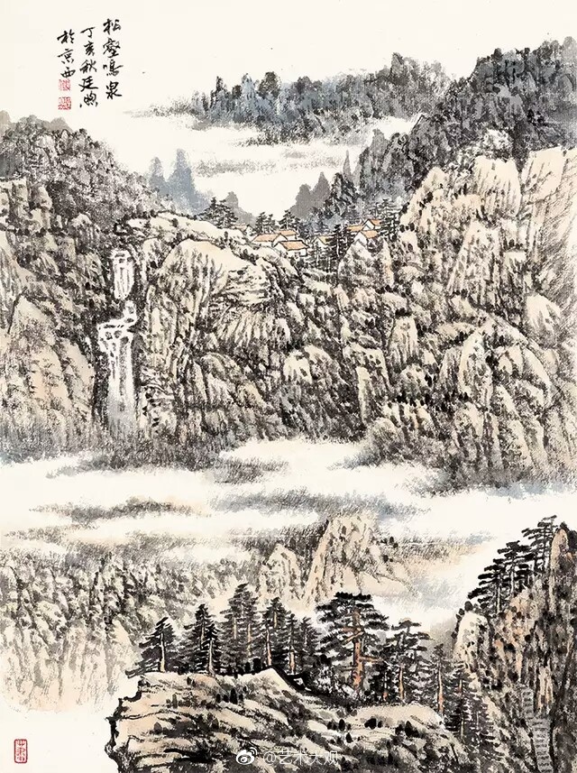 傅廷煦山水画集册页|傅廷煦,江西南昌人,擅长中国画书籍装帧设计