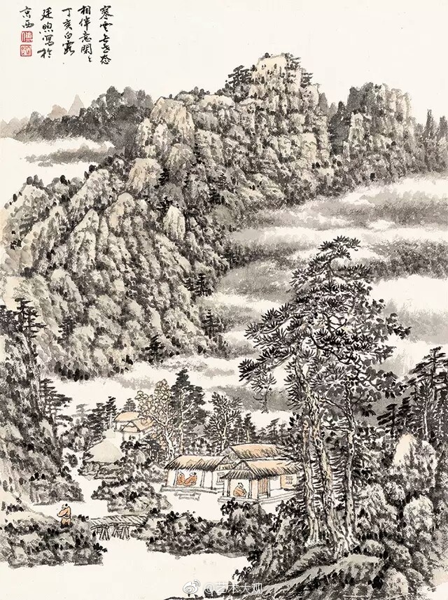 傅廷煦山水画集册页|傅廷煦,江西南昌人,擅长中国画书籍装帧设计