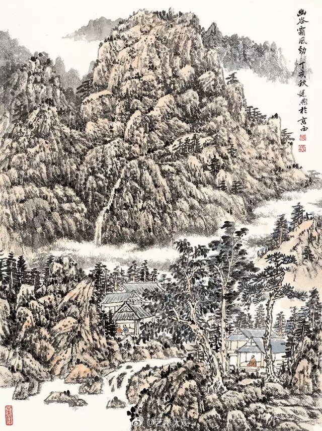 傅廷煦山水画集册页|傅廷煦,江西南昌人,擅长中国画书籍装帧设计
