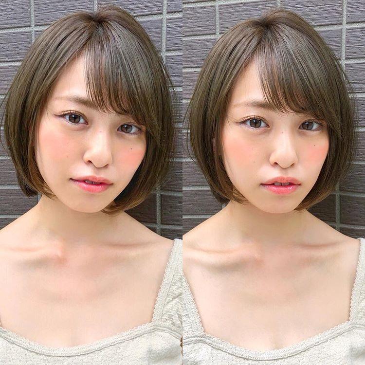 圆形波波头发型最显瘦的发型