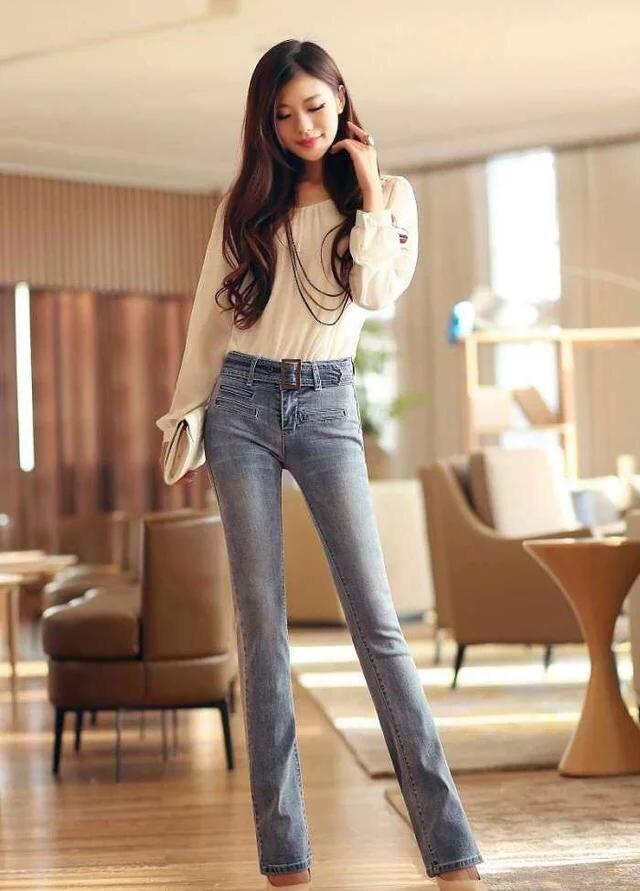 女生穿牛仔裤有韵味, 年轻时髦俏皮可爱
