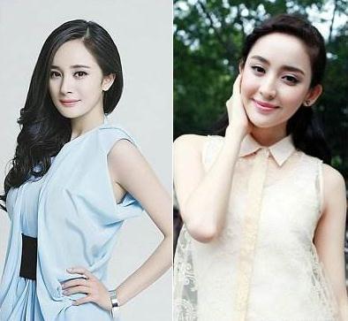 古力娜扎学杨幂玩手机秀侧颜结果比杨幂还精致美艳