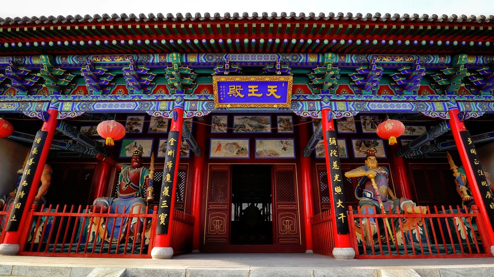 飞拍广宁寺一个字大铃随风动声飞扬画栋雕梁佛院深