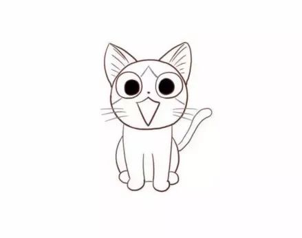 绘画教程萌萌的起司猫简笔画教程