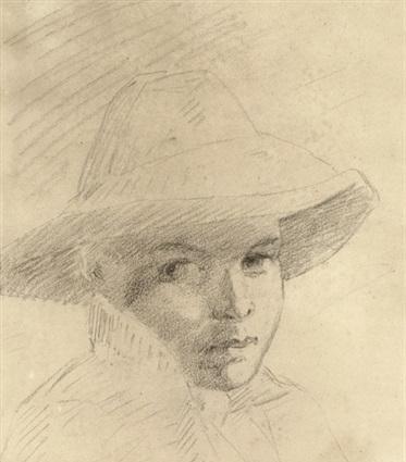 现实主义的库尔贝大师素描手稿