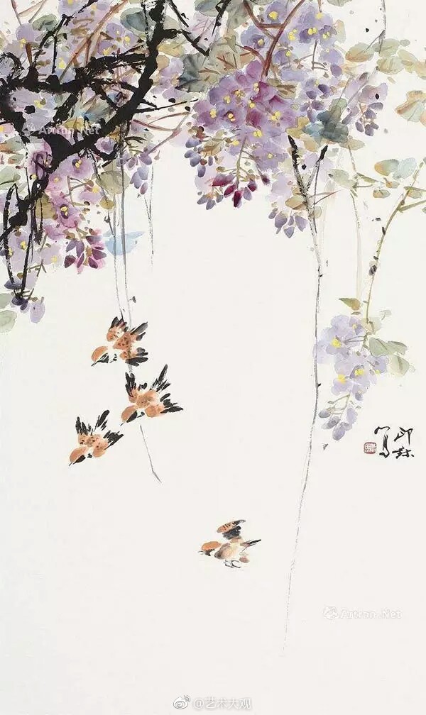 萧朗花鸟画 / 萧朗(1917—2010),中国杰出的美术教育家,国画家_新浪