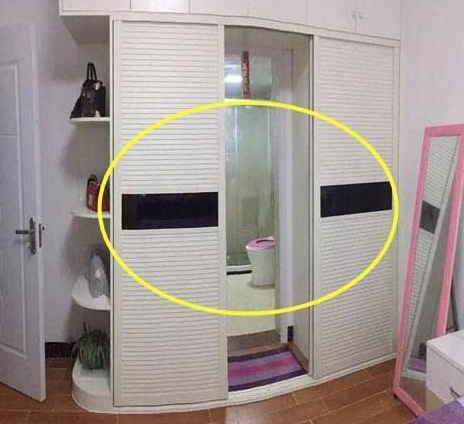 头一次见把卧室卫生间装进衣柜里,既美观又隔音,做法太聪明了