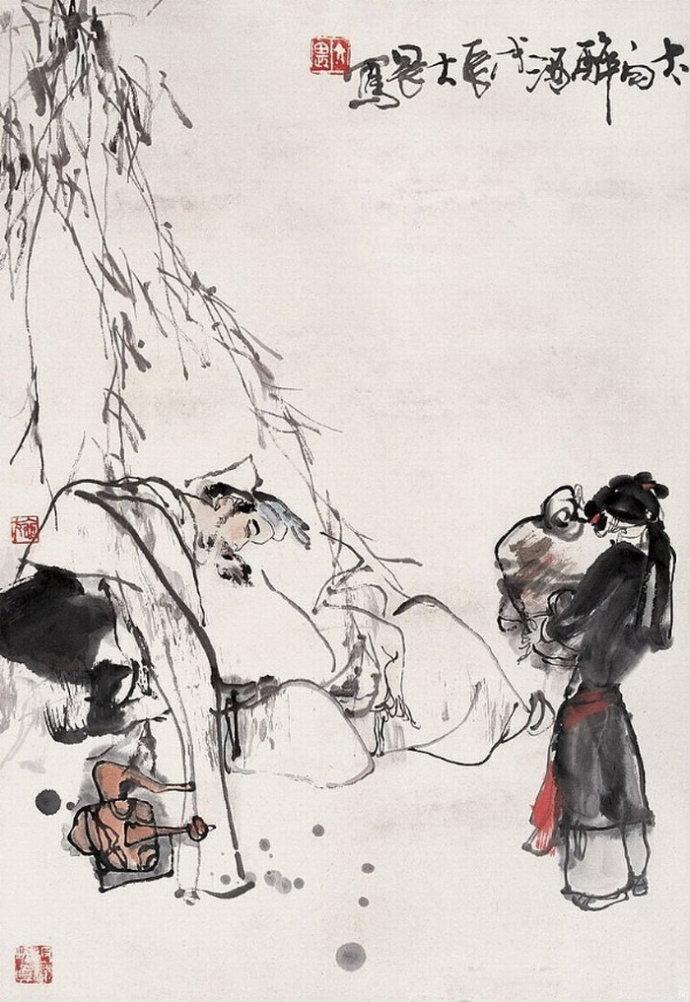 艺术家施大畏 酣畅豪放的水墨人物作品欣赏