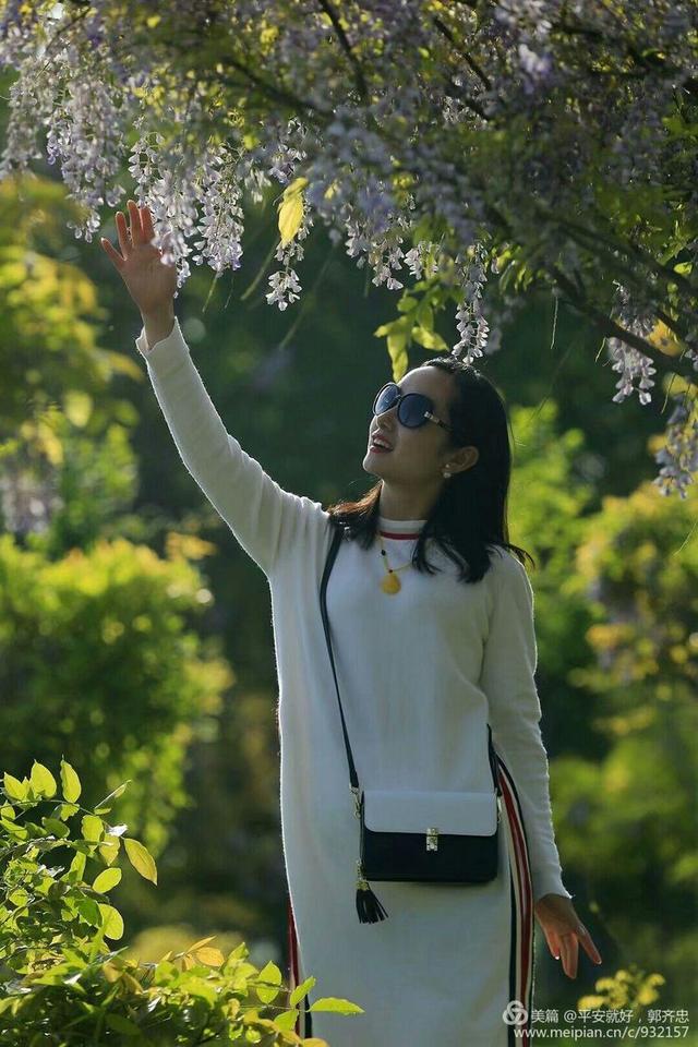 人像摄影紫藤花开的日子