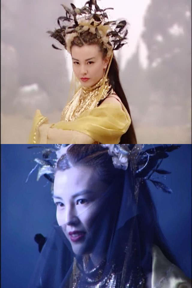 而变成月魔后的她换上了一身黄色的造型,脸上的表情也是相当的有戏,但