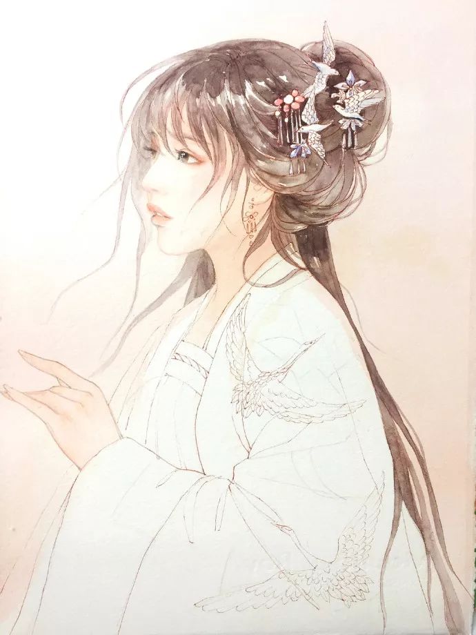 【水彩教程】古风小仙女来袭~~~|褐色|赭石|衣服_新浪新闻