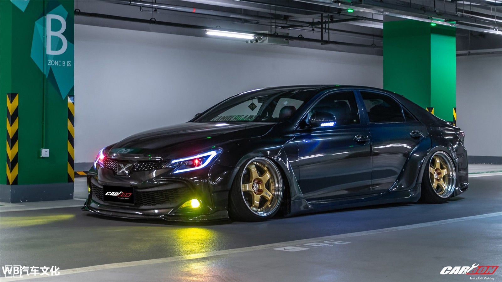 来自广州的碳钎宽体暴力锐志