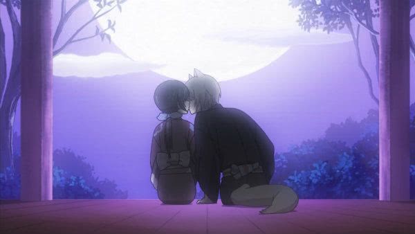 《元气少女缘结神》 在第一话中,神使巴卫与桃园奈奈生做了个契约之吻