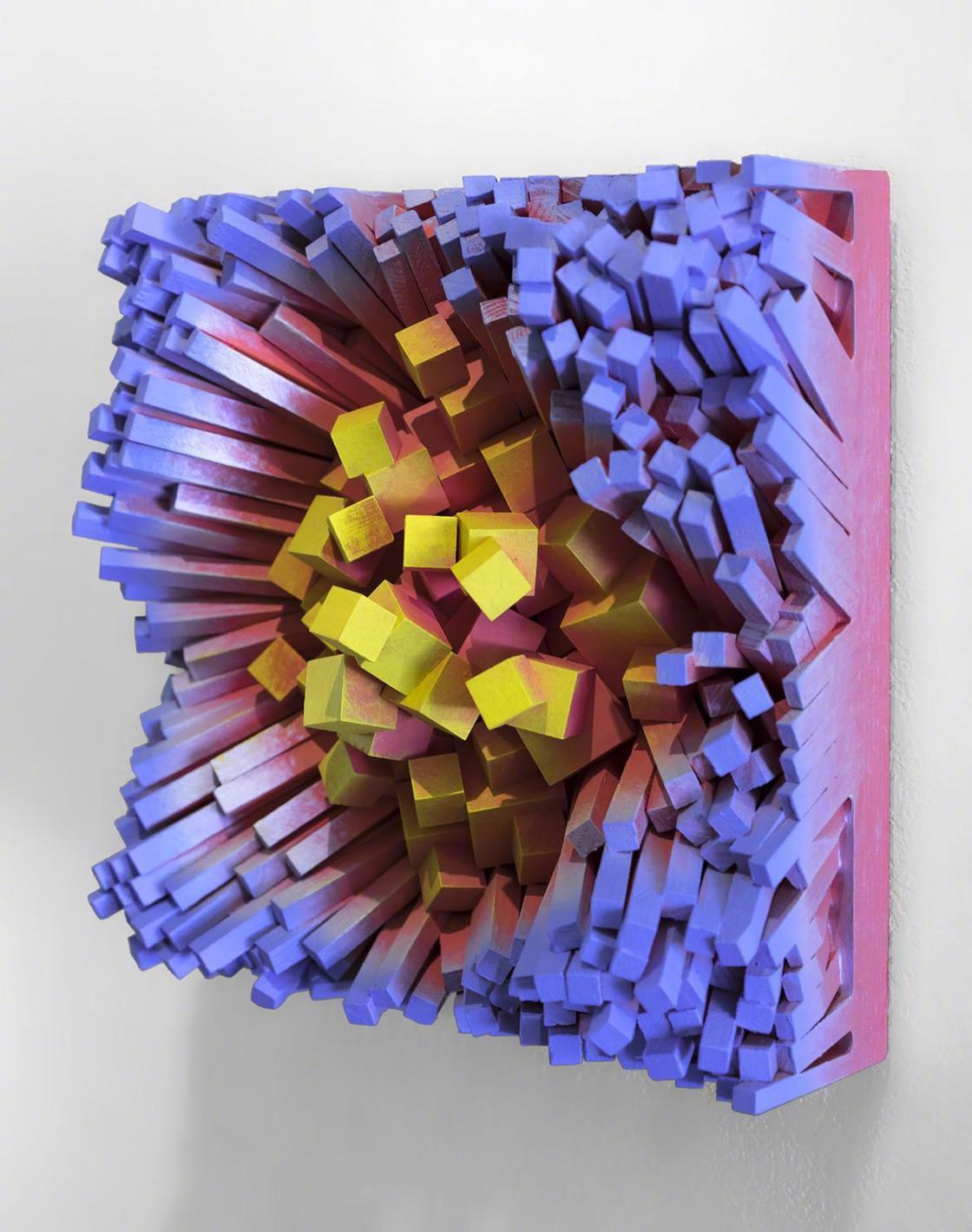 美国艺术家 gil bruvel 充满未来科技感的几何彩色雕塑