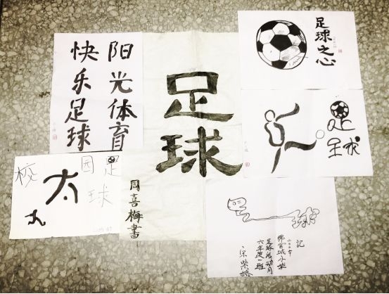 足球书法足球作文足球队与马克合影13 四川师范大学实验外国语学校