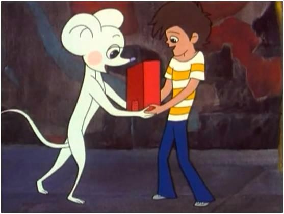 鼠国博士高兴地在邋遢大王身上做实验,由于忠实的小猫,小狗早已偷换了