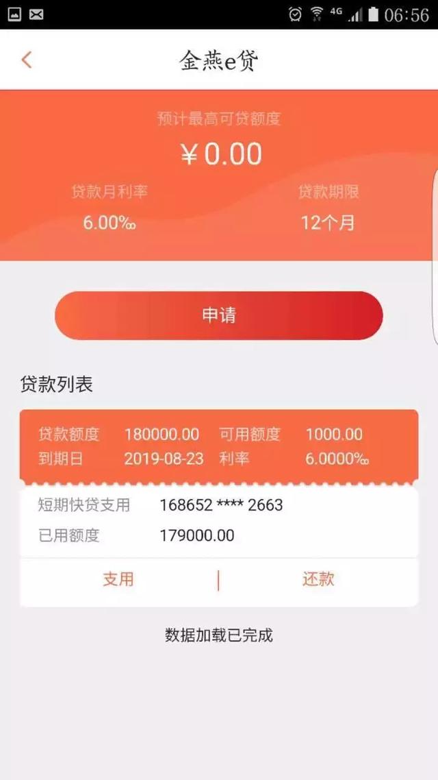 下,通过现场采集信息,客户获得预授信额度,并且成功发放了一笔贷款