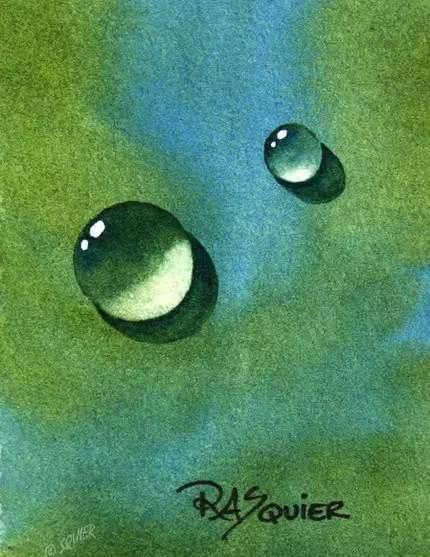 「绘画教程」教你用水彩画个晶莹剔透的小水滴,还挺逼真的哦