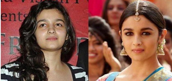 摄影师记录了印度女星化妆前后的对比照,看完确实不可思议