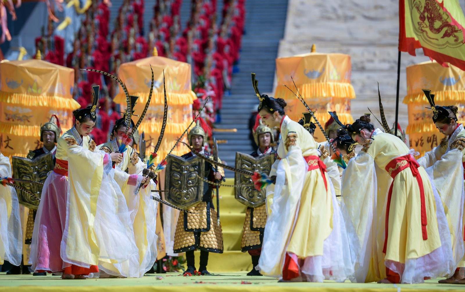 2018首届尧都民间祭拜尧帝大典在山西临汾尧都举行