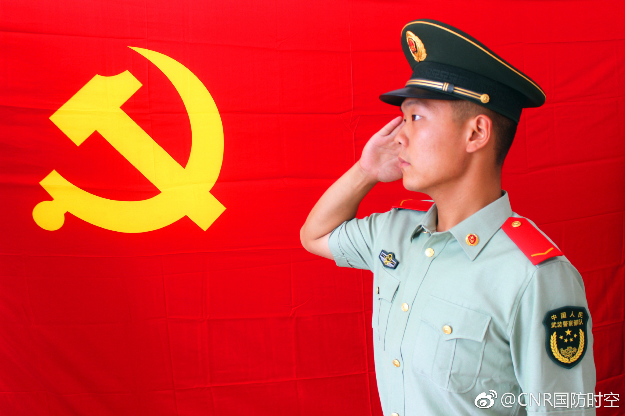 面向党旗,高举右拳,庄严宣誓