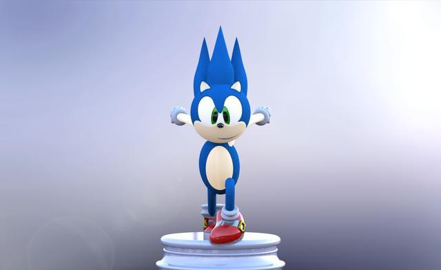 卡通造型sonic索尼克3d模型图纸 solidworks设计