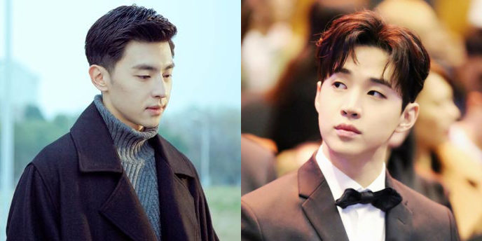 眼,尖下巴,修长的身材,白皙的皮肤,长得很韩范,长得好像瘦版的刘宪华