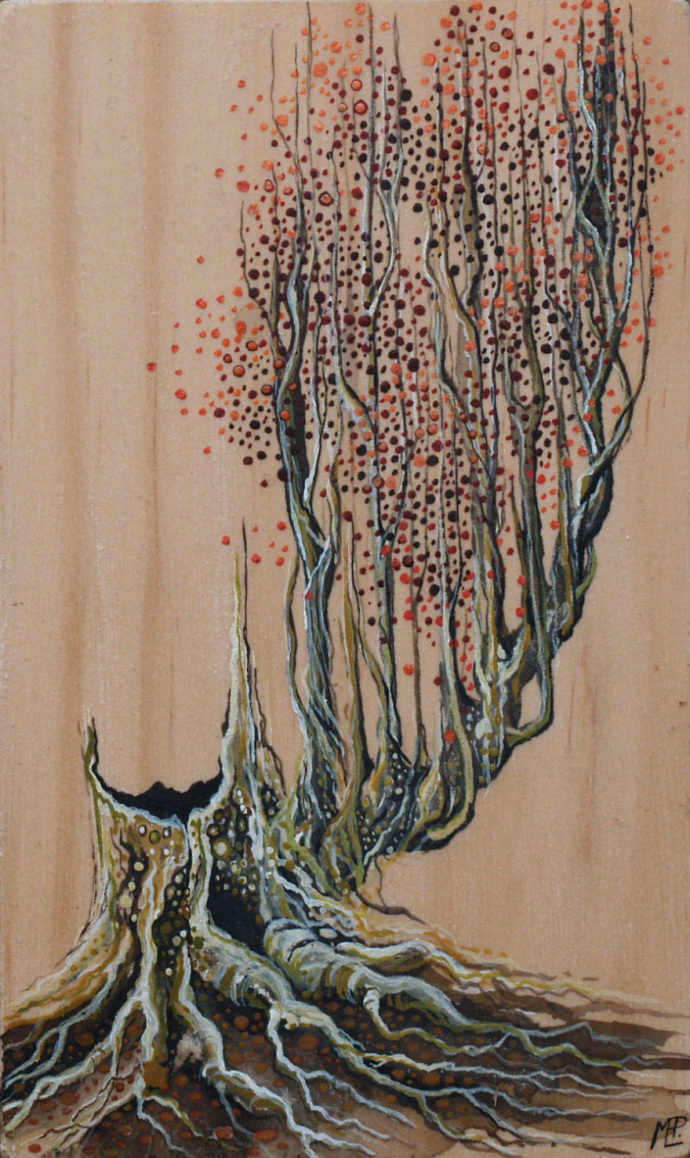 木板上的水彩画|水彩画|木版画|画布_新浪网