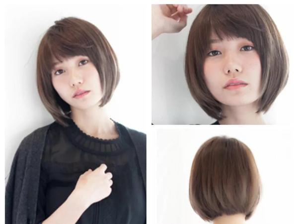 2018流行圆弧短发圆弧短发发尾内收瘦脸减龄利器