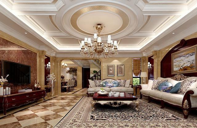 郑州430平欧式风格,金碧辉煌堪称皇宫装饰