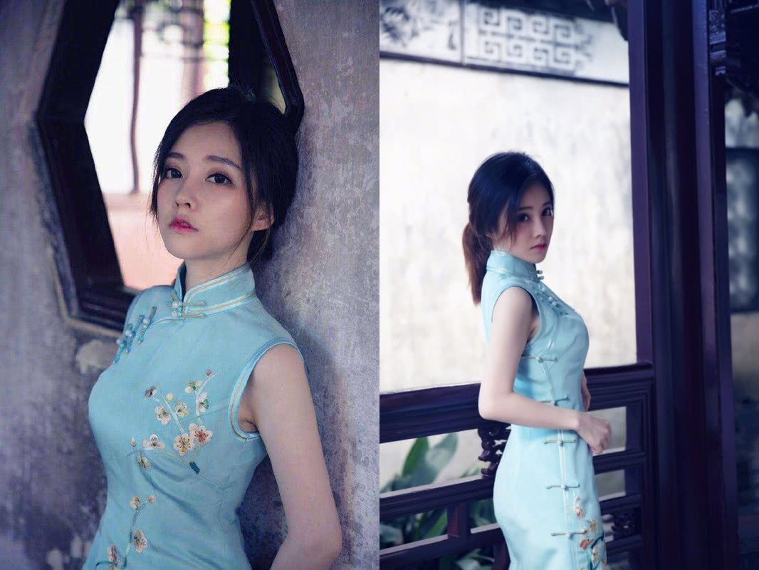 换上旗袍后的冯提莫身材凹凸有致,却被网友吐槽脑袋跟肩膀一样大