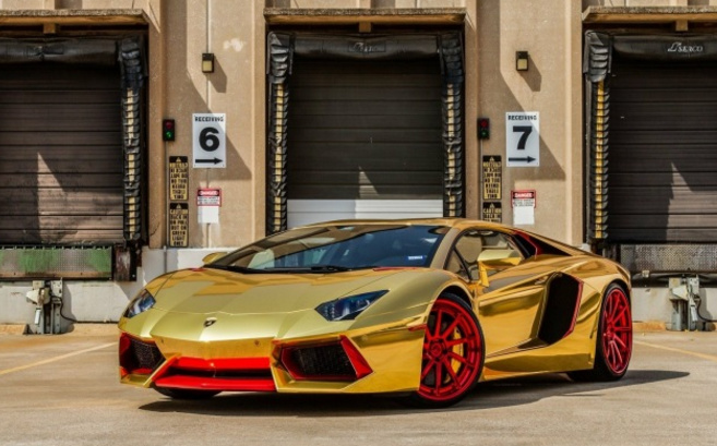 兰博基尼aventador电镀金