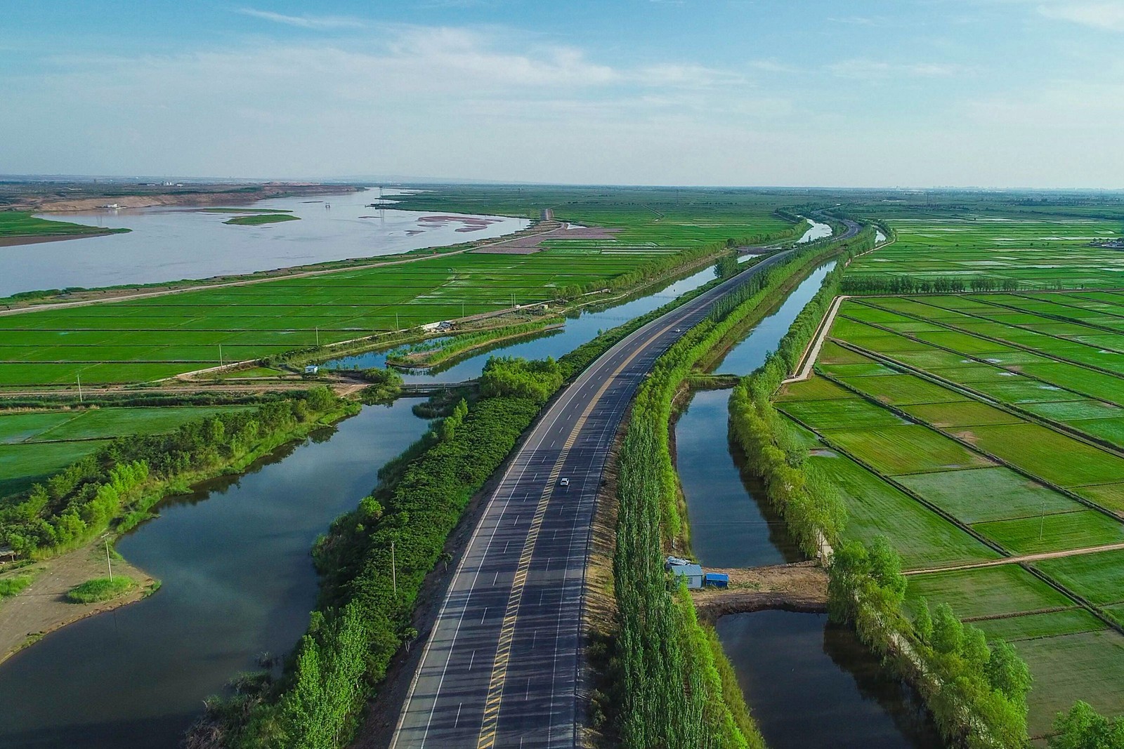"醉美"黄河,满眼新绿塞上江南美