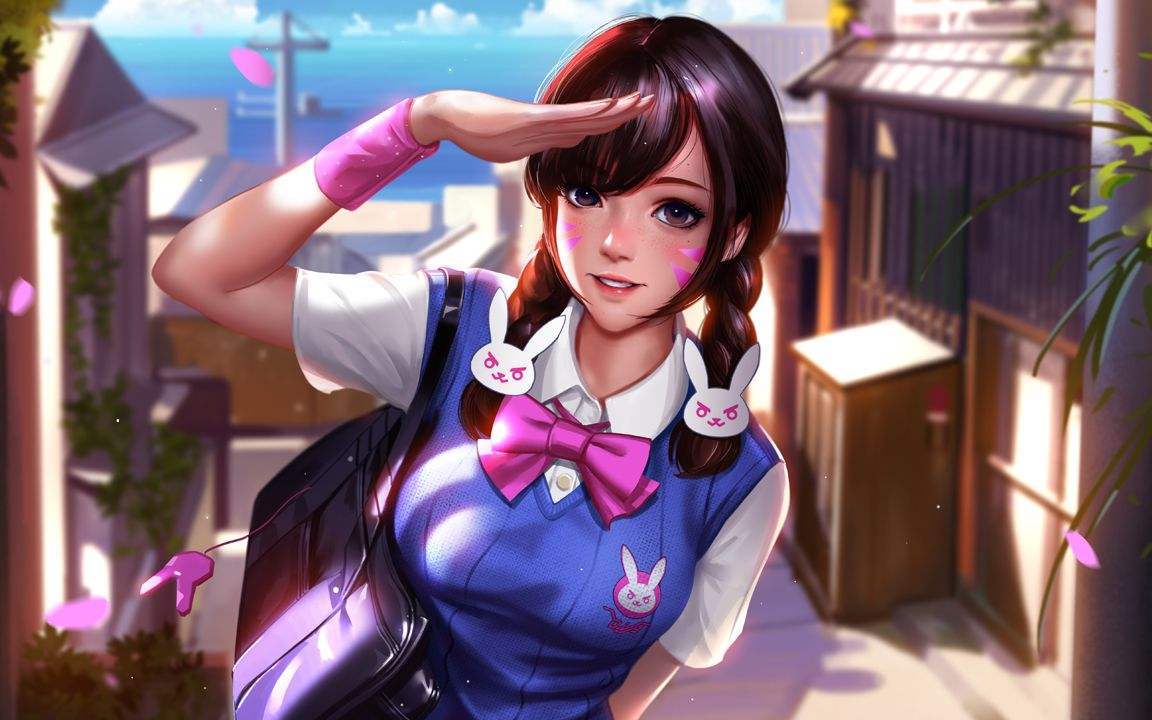 d.va的角色设定是一名来自韩国正值青春的美少女,原名宋哈娜,而d.