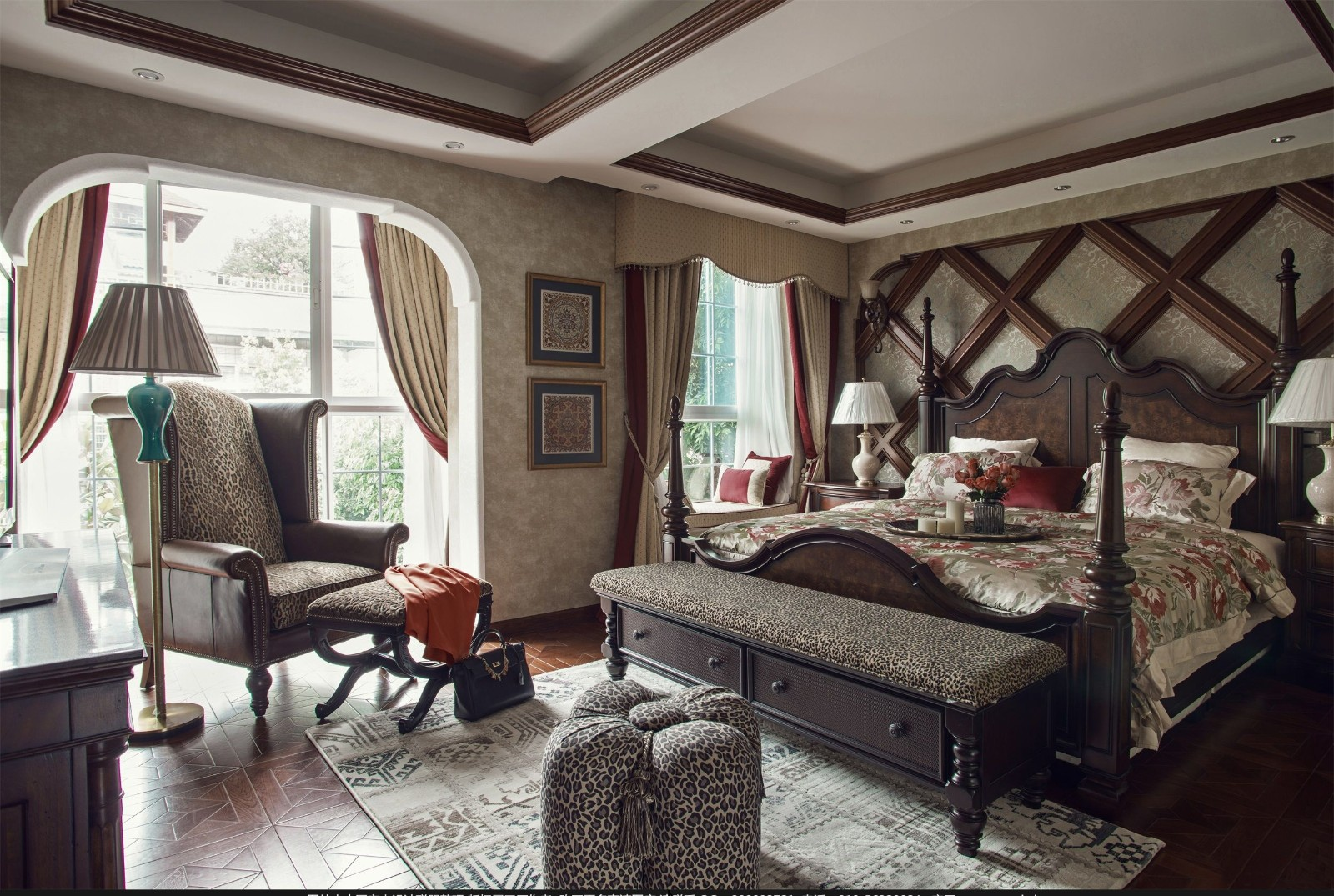 美式风格:以深色为主,沉稳优雅,更显复古的美感