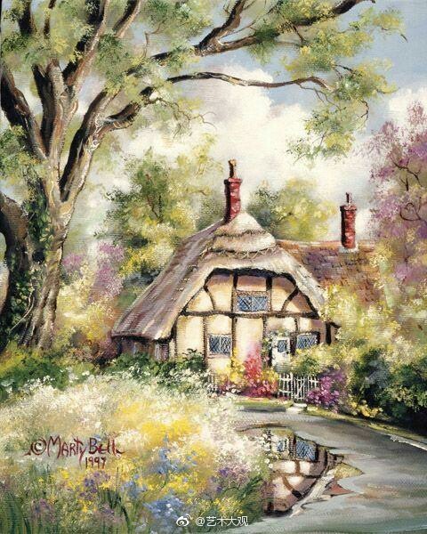 童话里那些森林小屋美国画家martybell梦幻插画专辑