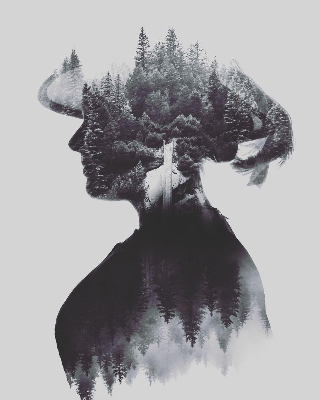 分享一组双重曝光效果eyesboyzinsta